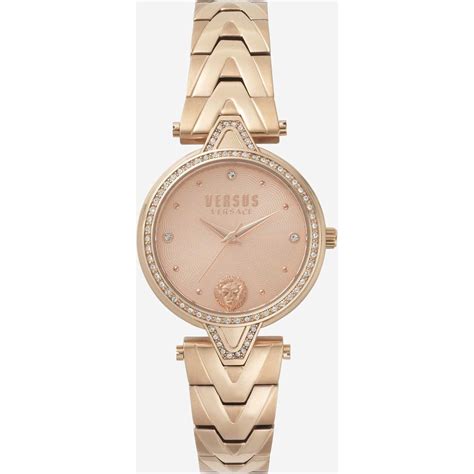 versace crystal rose gold watch.